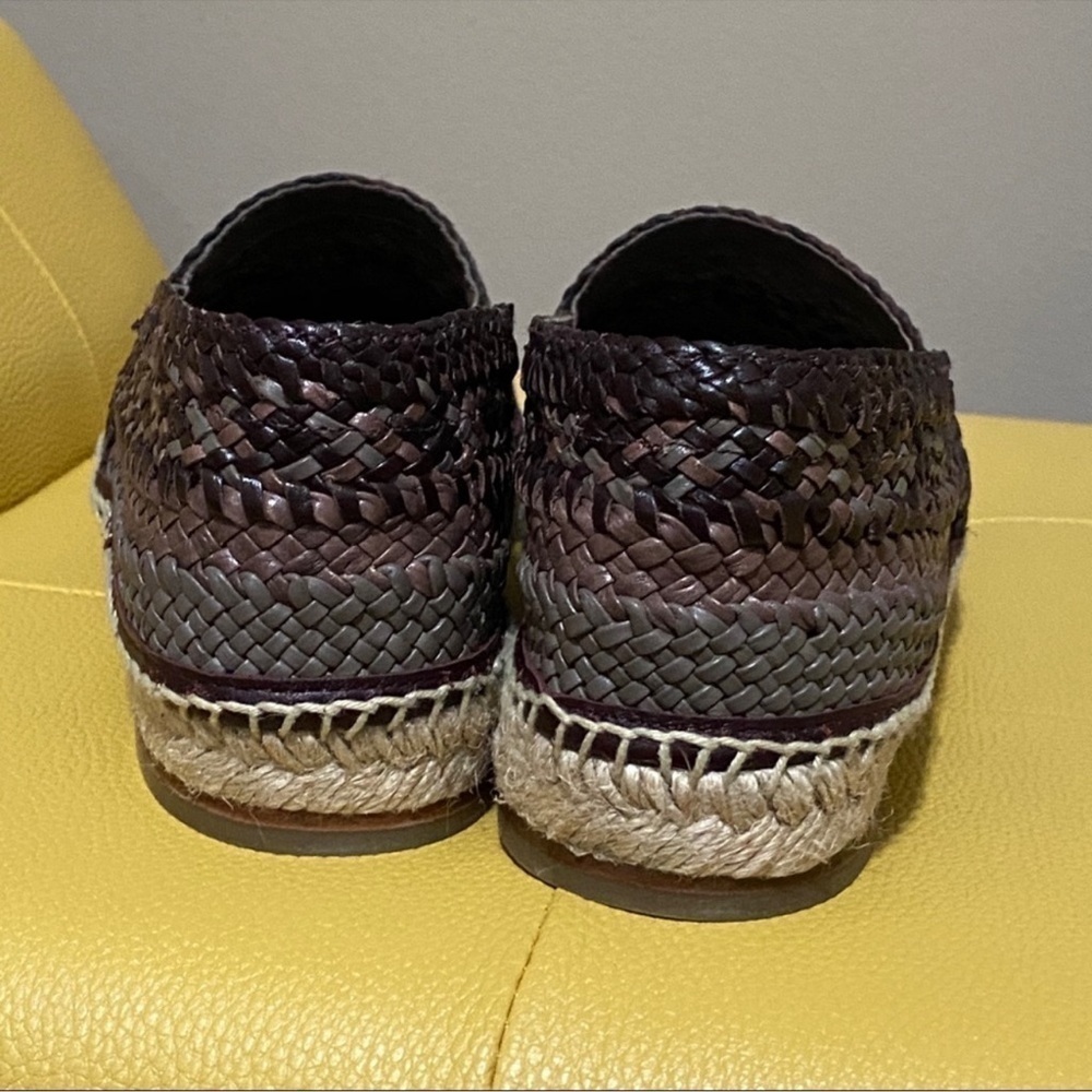 Dolce & Gabbana Brown Espadrilles size 9 men 10.5 inches woven design sale rare - Picture 3 of 4
